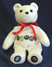 Bingo Bear. Custom logo bears with bingo balls and bingo theme.