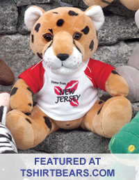 Personalized stuffed animals with T-Shirts. Buy promotional stuffed animals with silk-screened T-Shirts.